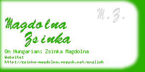 magdolna zsinka business card